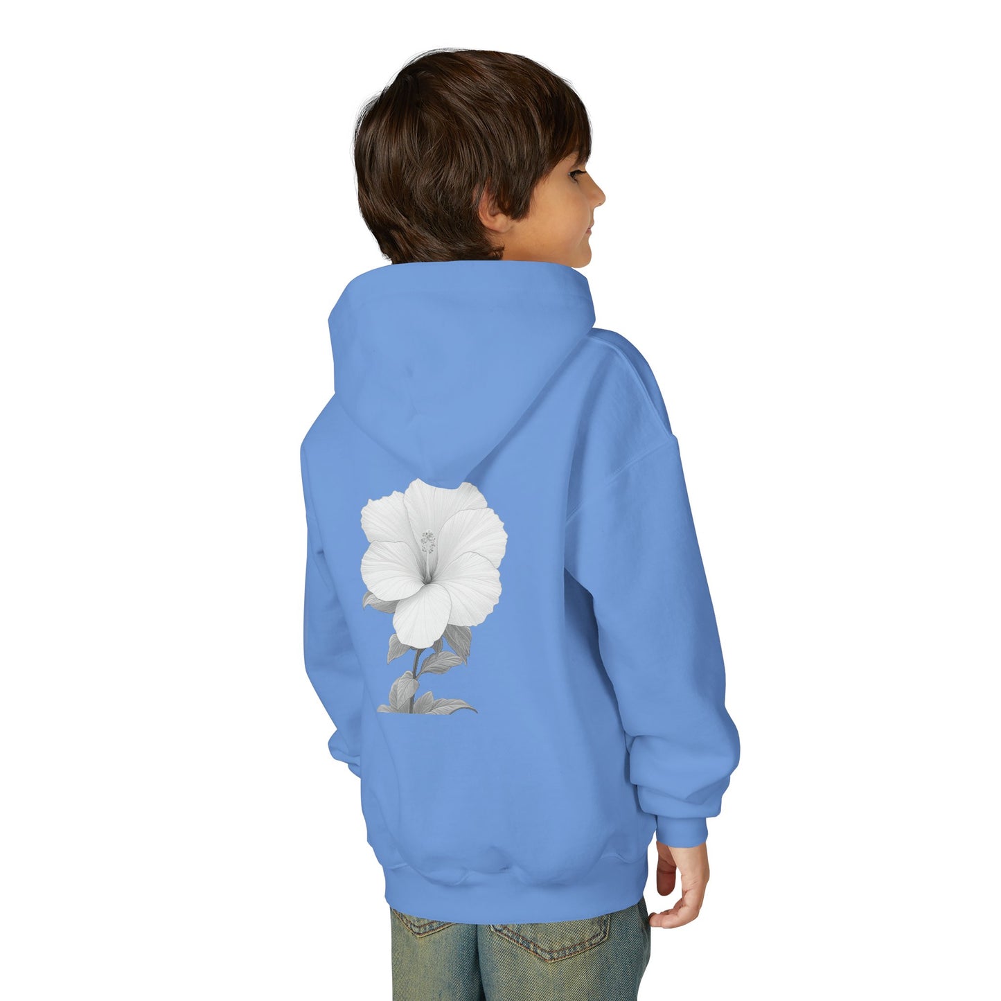 Bloom Youth Hoodie Sweatshirt White Text - Be Yourself and Bloom!