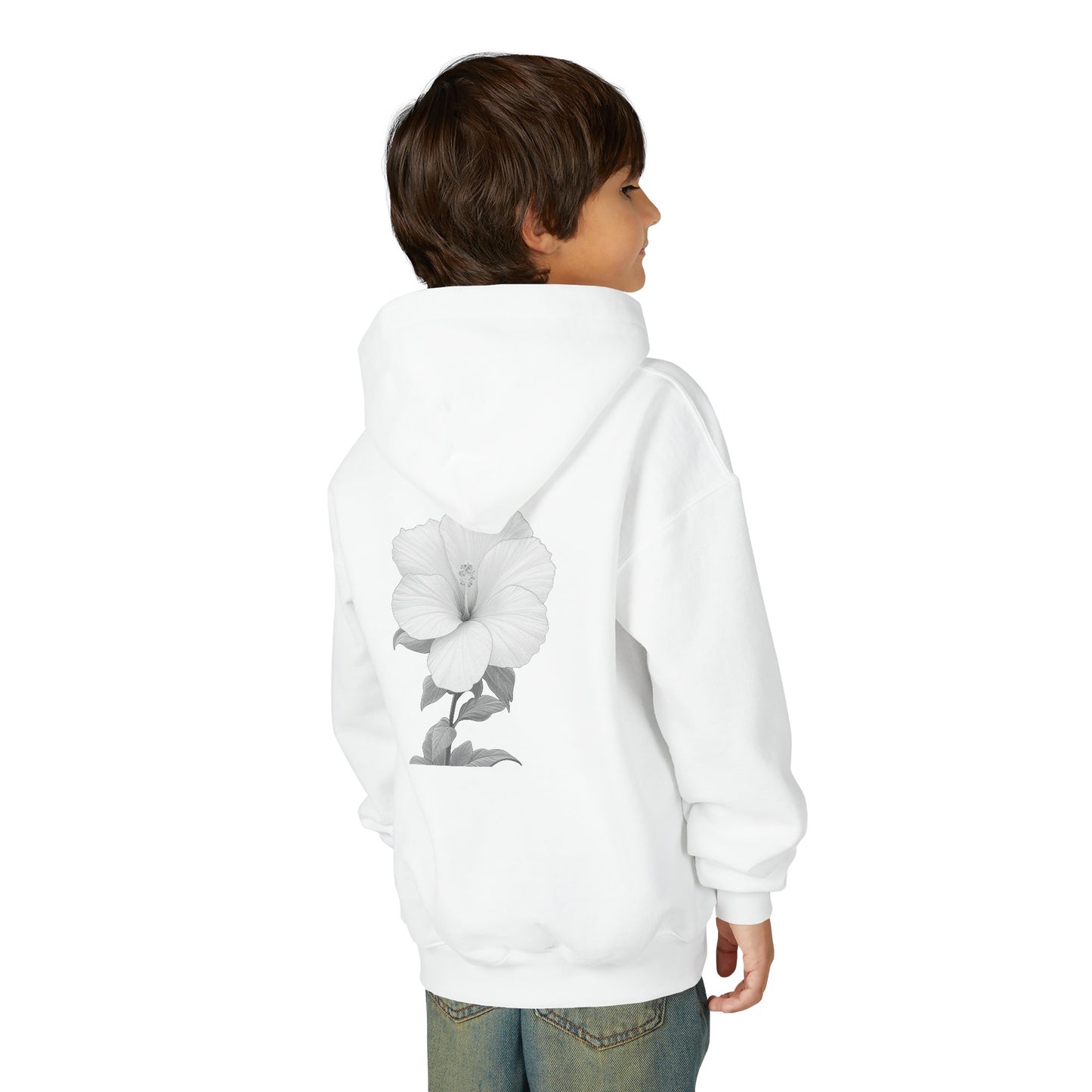 Bloom Youth Hoodie Sweatshirt Black Text - Be Yourself and Bloom!