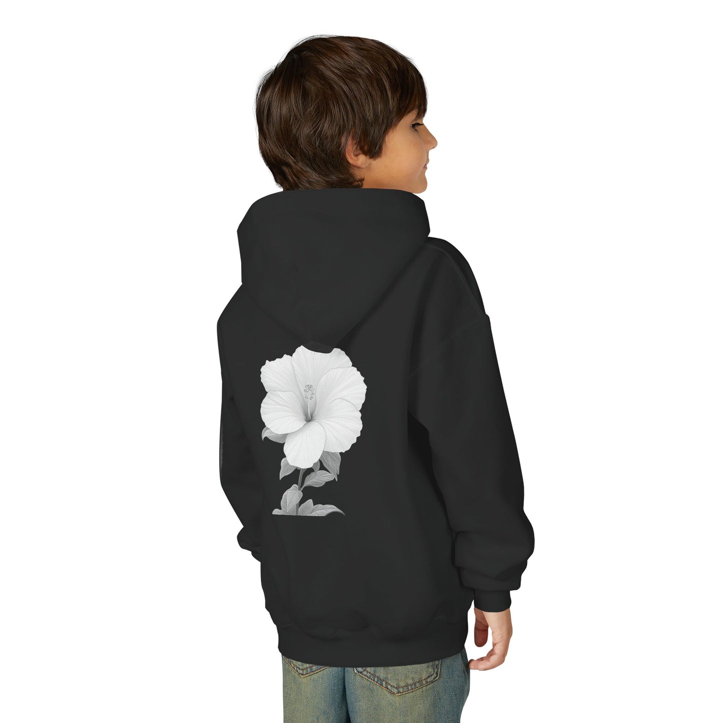 Bloom Youth Hoodie Sweatshirt White Text - Be Yourself and Bloom!