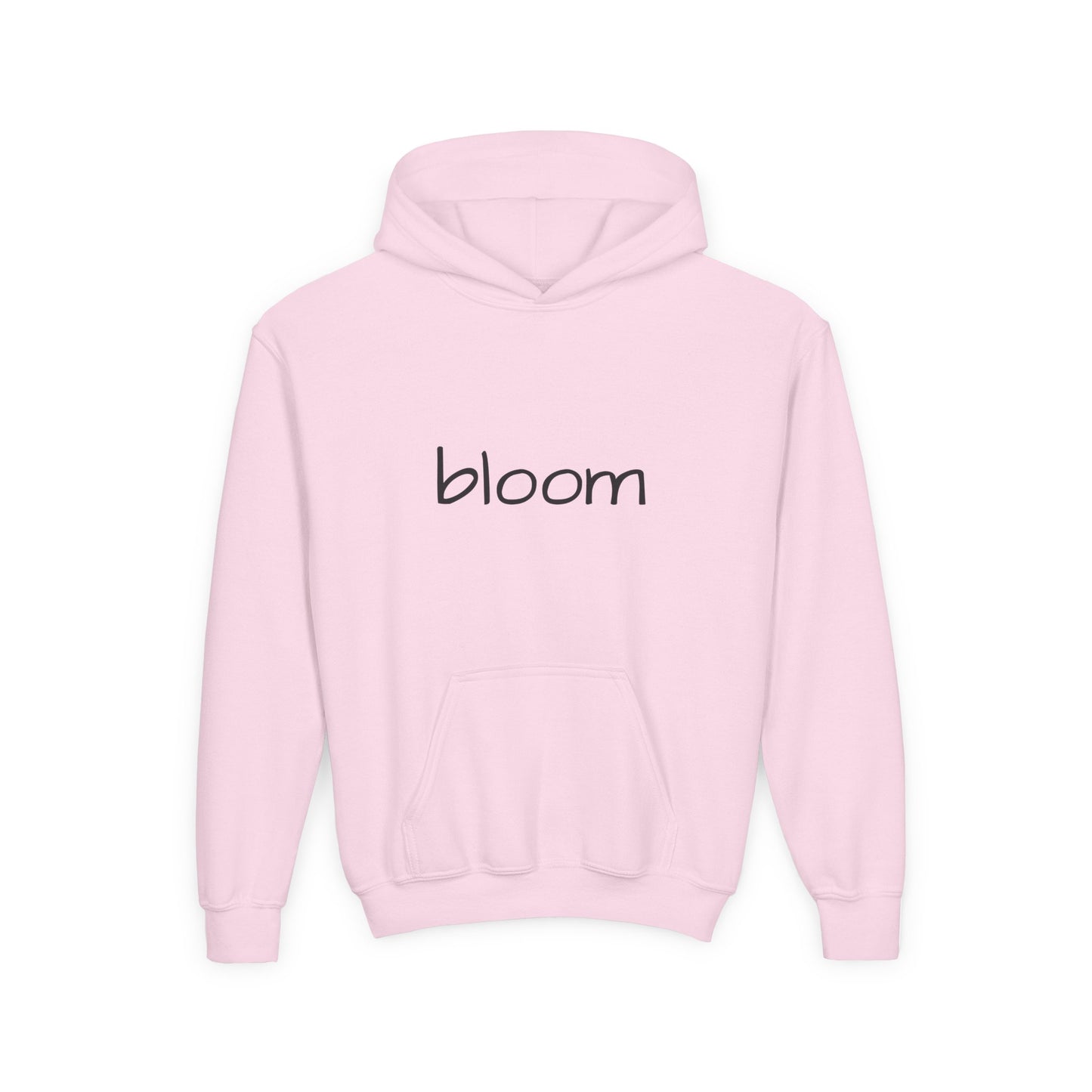 Bloom Youth Hoodie Sweatshirt Black Text - Be Yourself and Bloom!