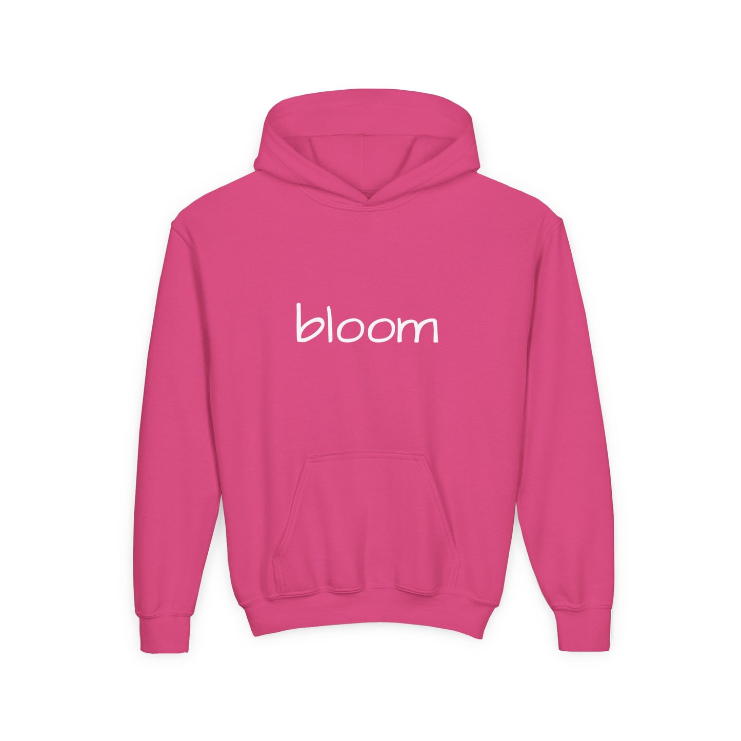 Bloom Youth Hoodie Sweatshirt White Text - Be Yourself and Bloom!
