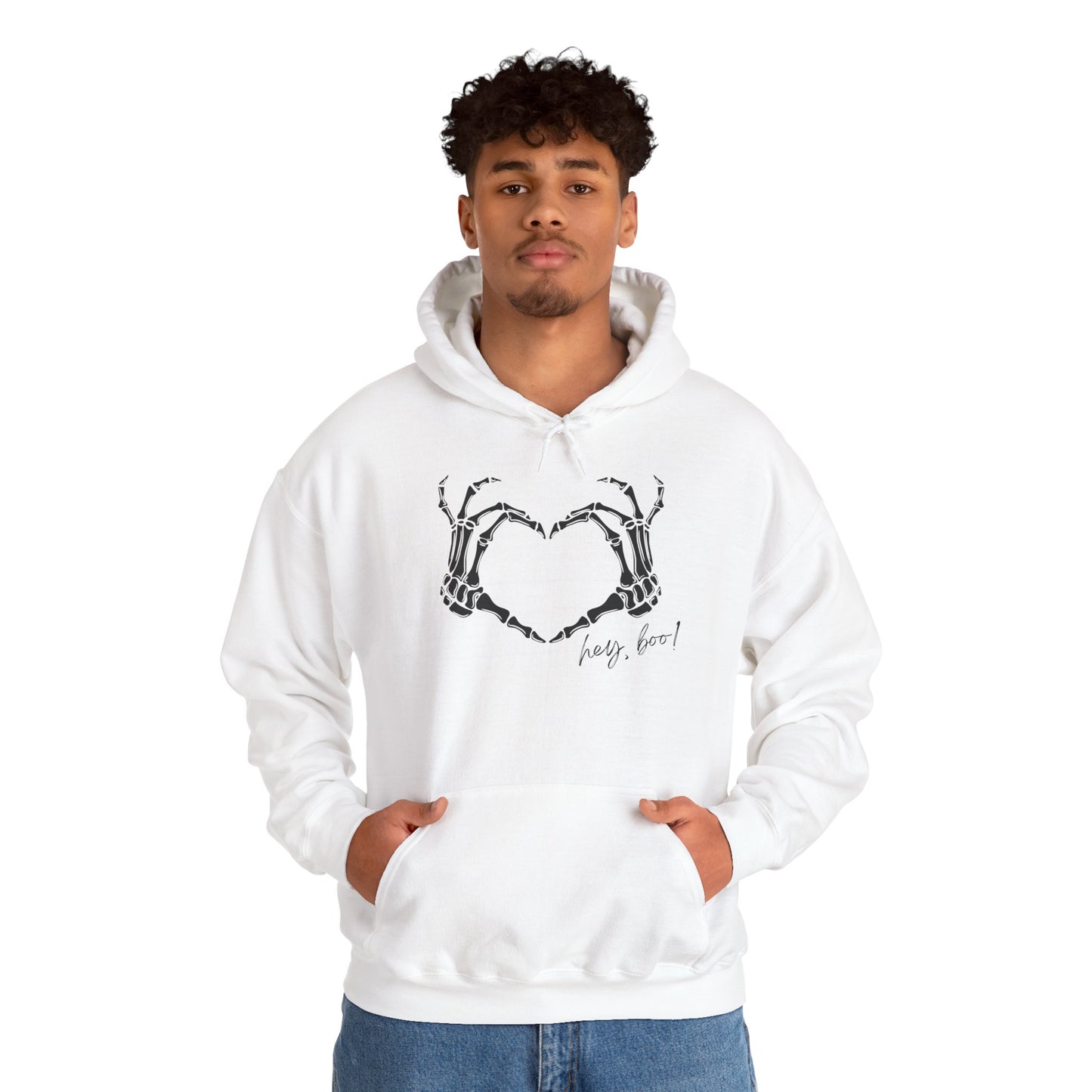 Hey, Boo! Skelly Heart Hands Hoodie