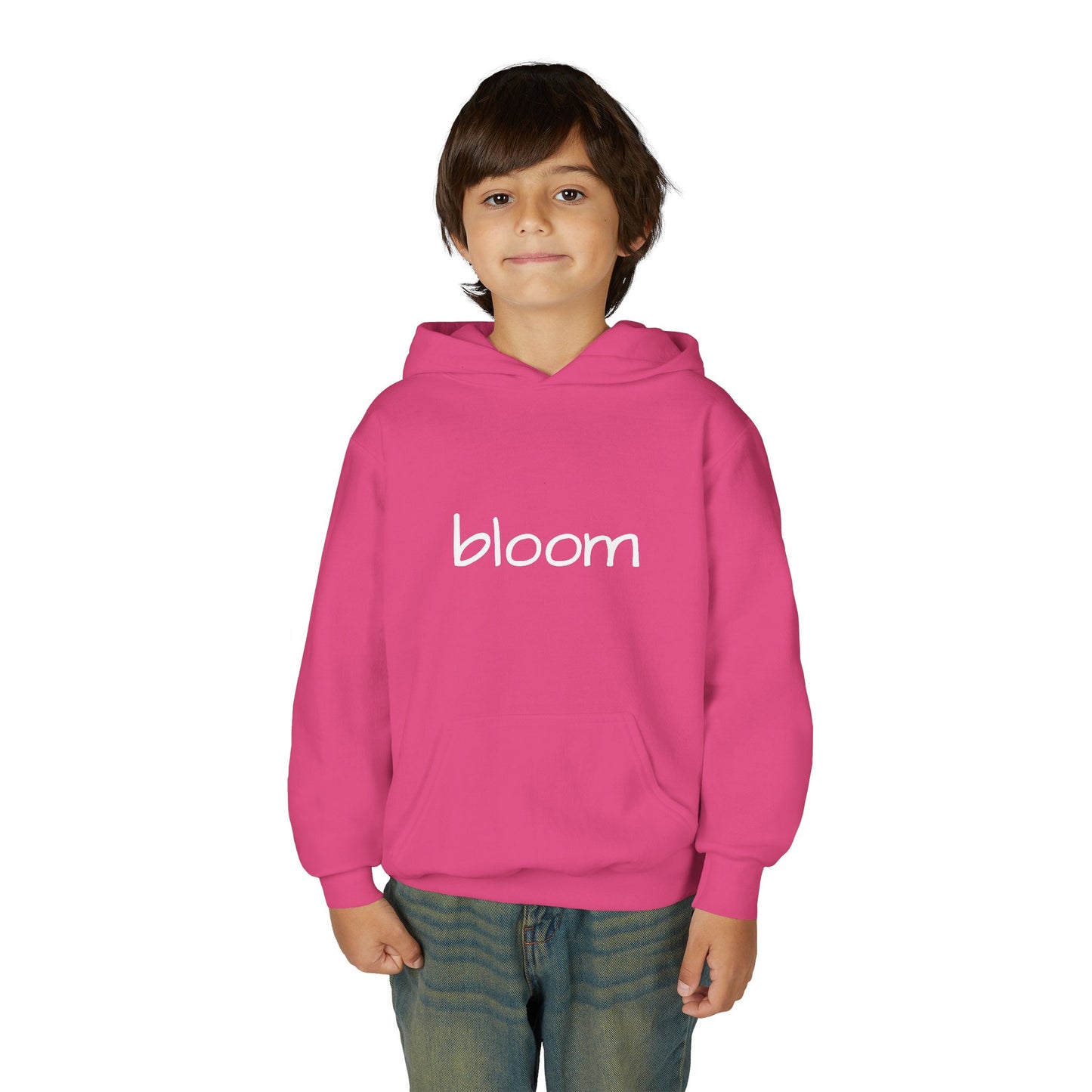 Bloom Youth Hoodie Sweatshirt White Text - Be Yourself and Bloom!