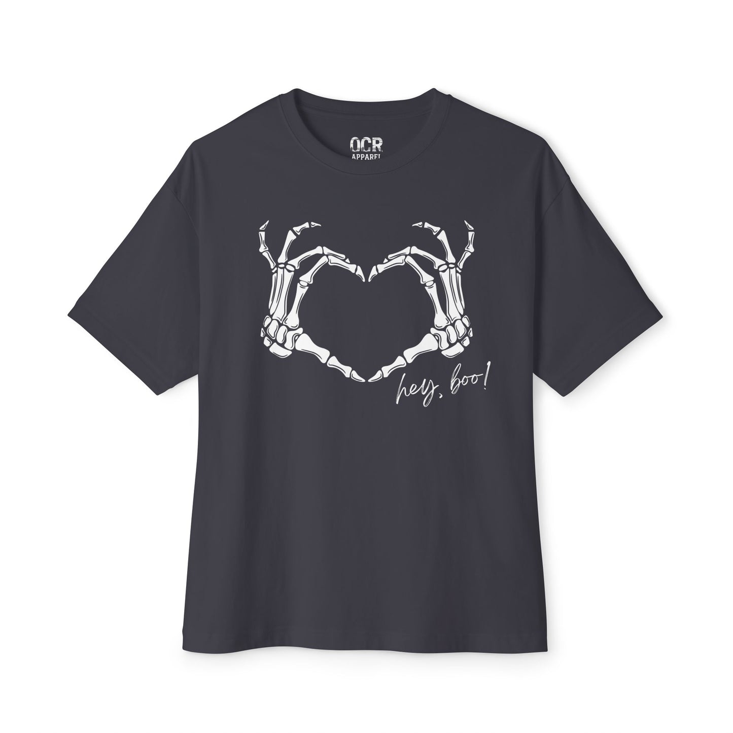 "Hey Boo!" Skelly Hands Halloween Tee