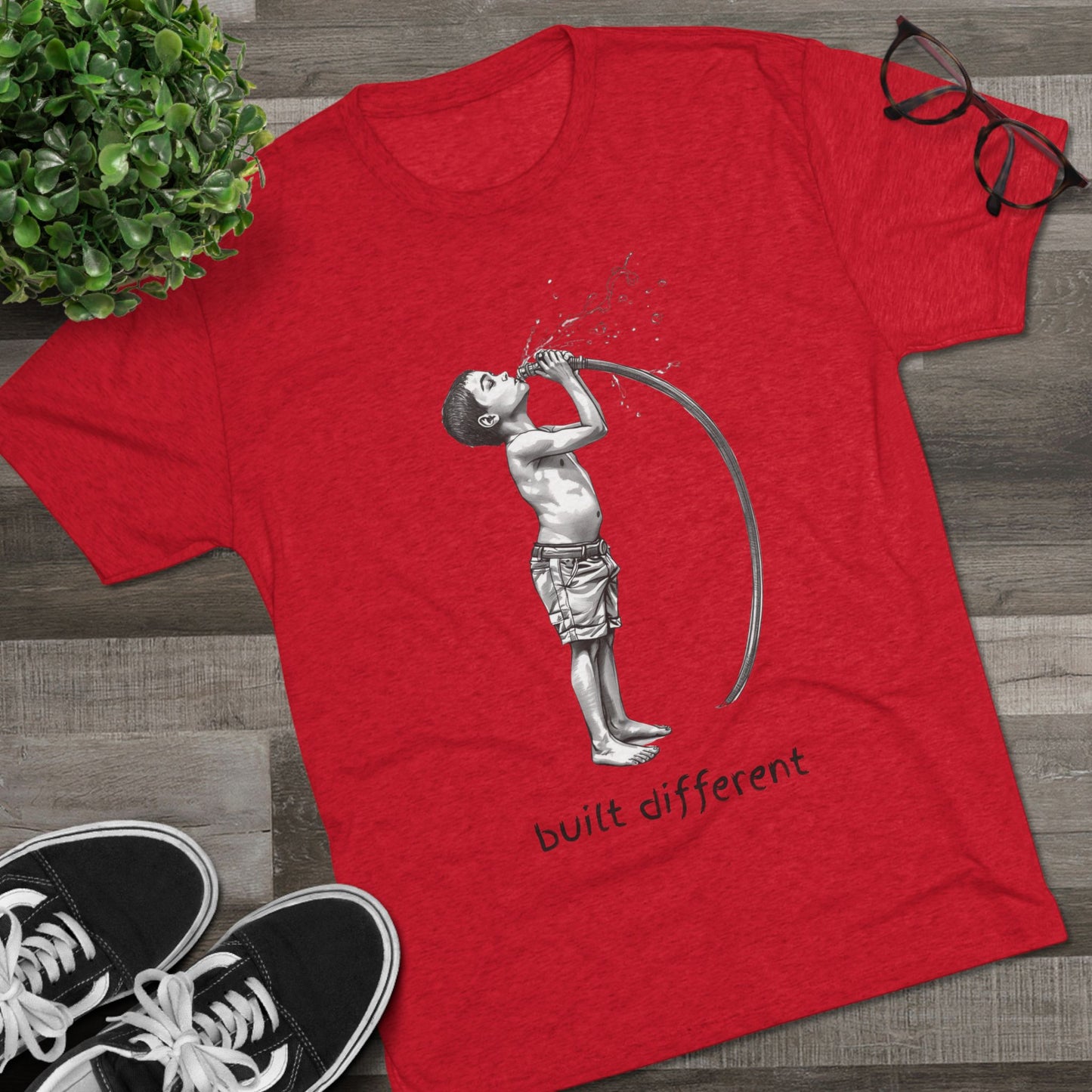 Children of the 80's and 90's: Built Different Unisex Tri-Blend Tee