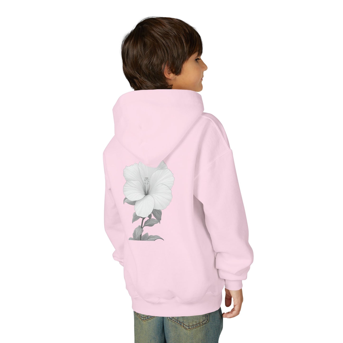 Bloom Youth Hoodie Sweatshirt Black Text - Be Yourself and Bloom!