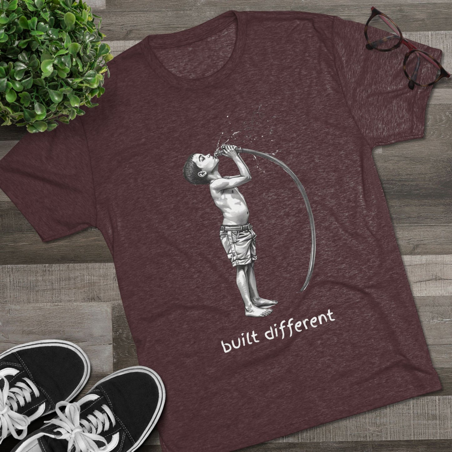 Children of the 80's and 90's: Built Different Unisex Tri-Blend Tee