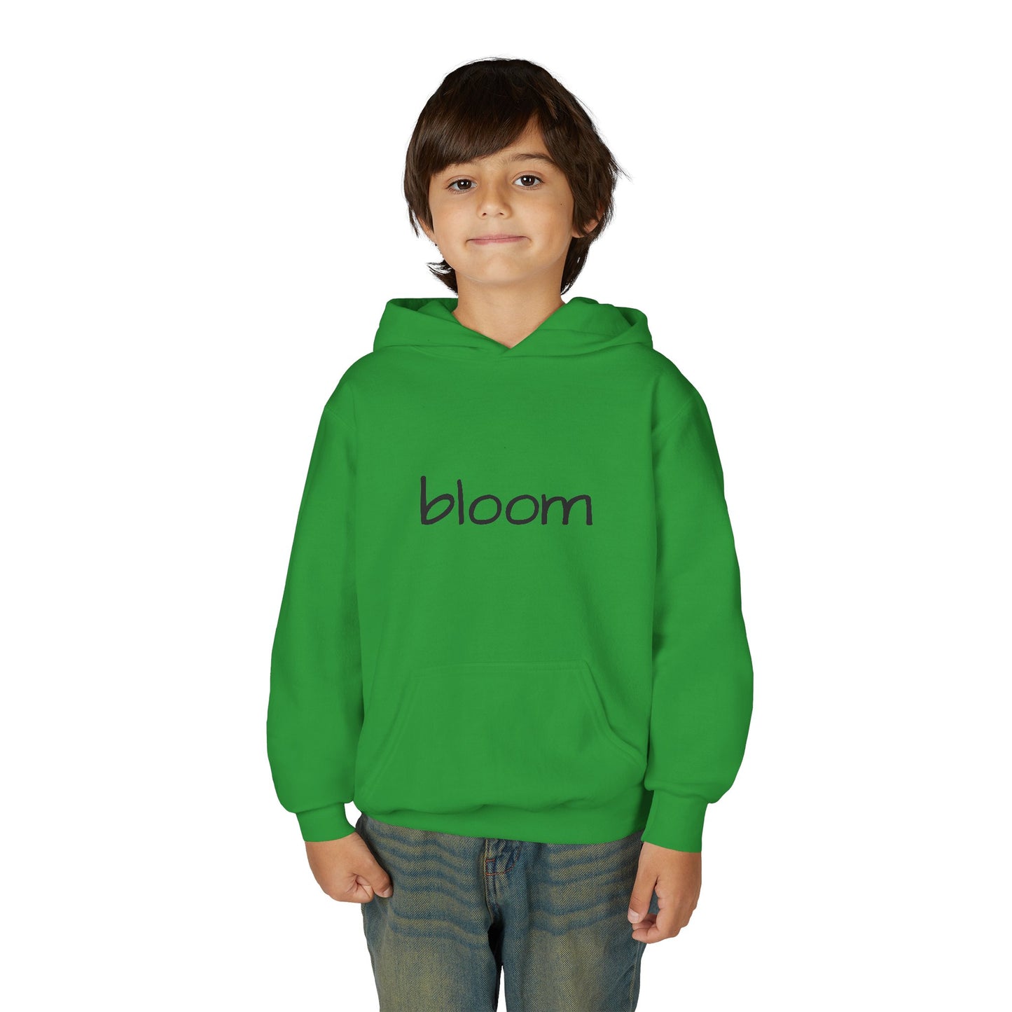 Bloom Youth Hoodie Sweatshirt Black Text - Be Yourself and Bloom!