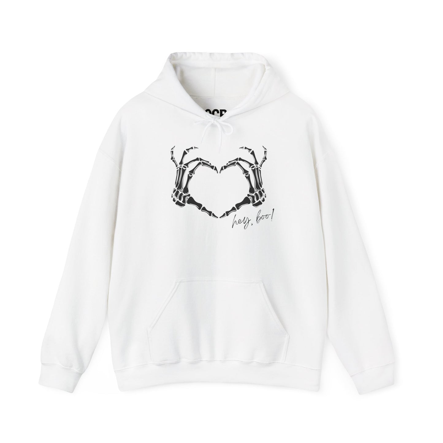 Hey, Boo! Skelly Heart Hands Hoodie