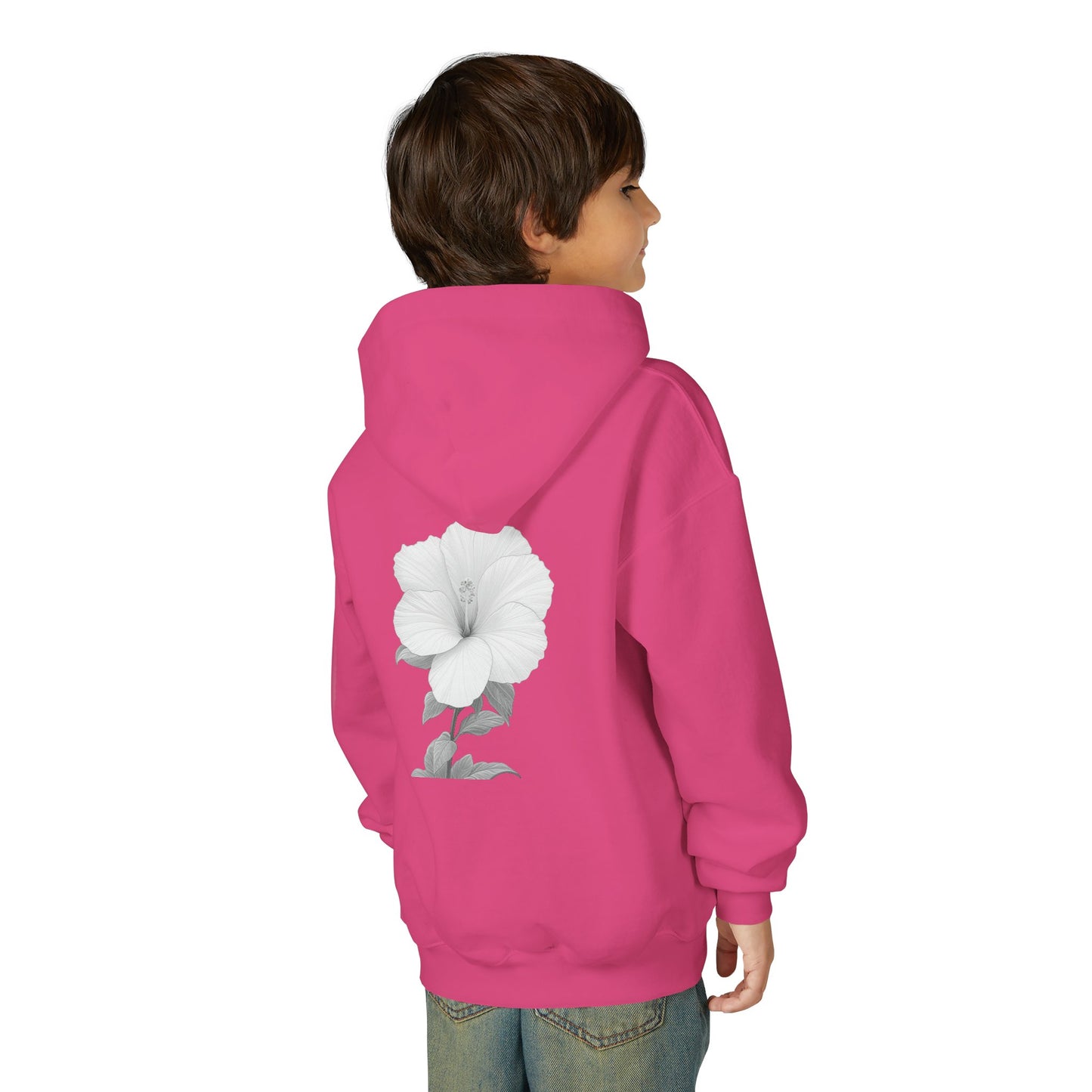 Bloom Youth Hoodie Sweatshirt White Text - Be Yourself and Bloom!