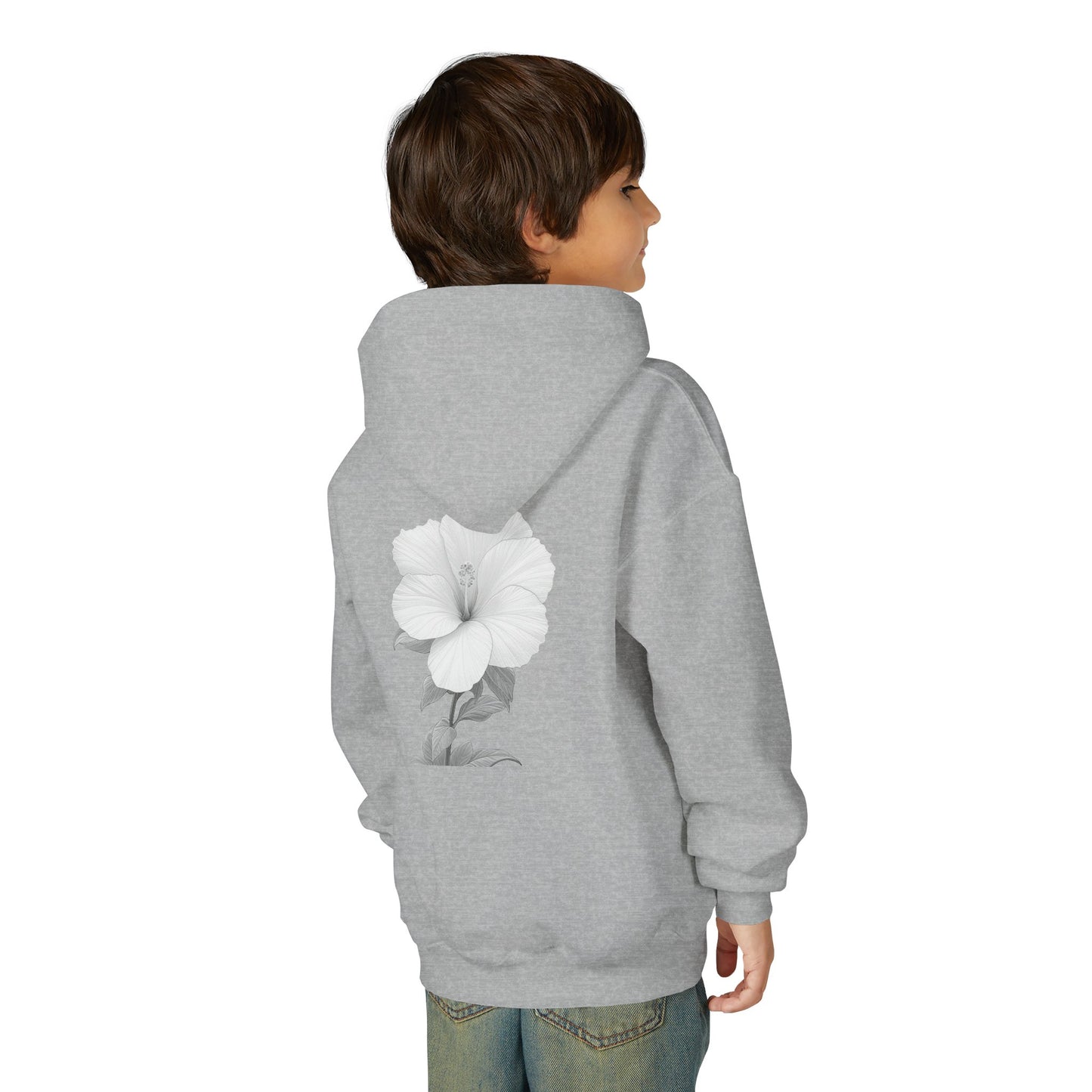 Bloom Youth Hoodie Sweatshirt Black Text - Be Yourself and Bloom!