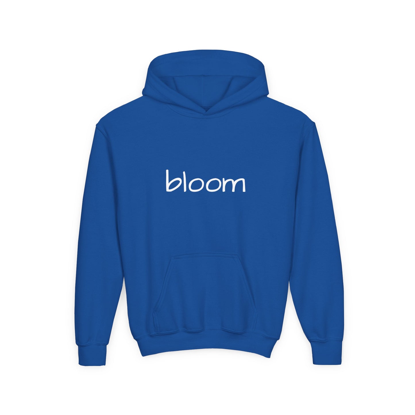 Bloom Youth Hoodie Sweatshirt White Text - Be Yourself and Bloom!