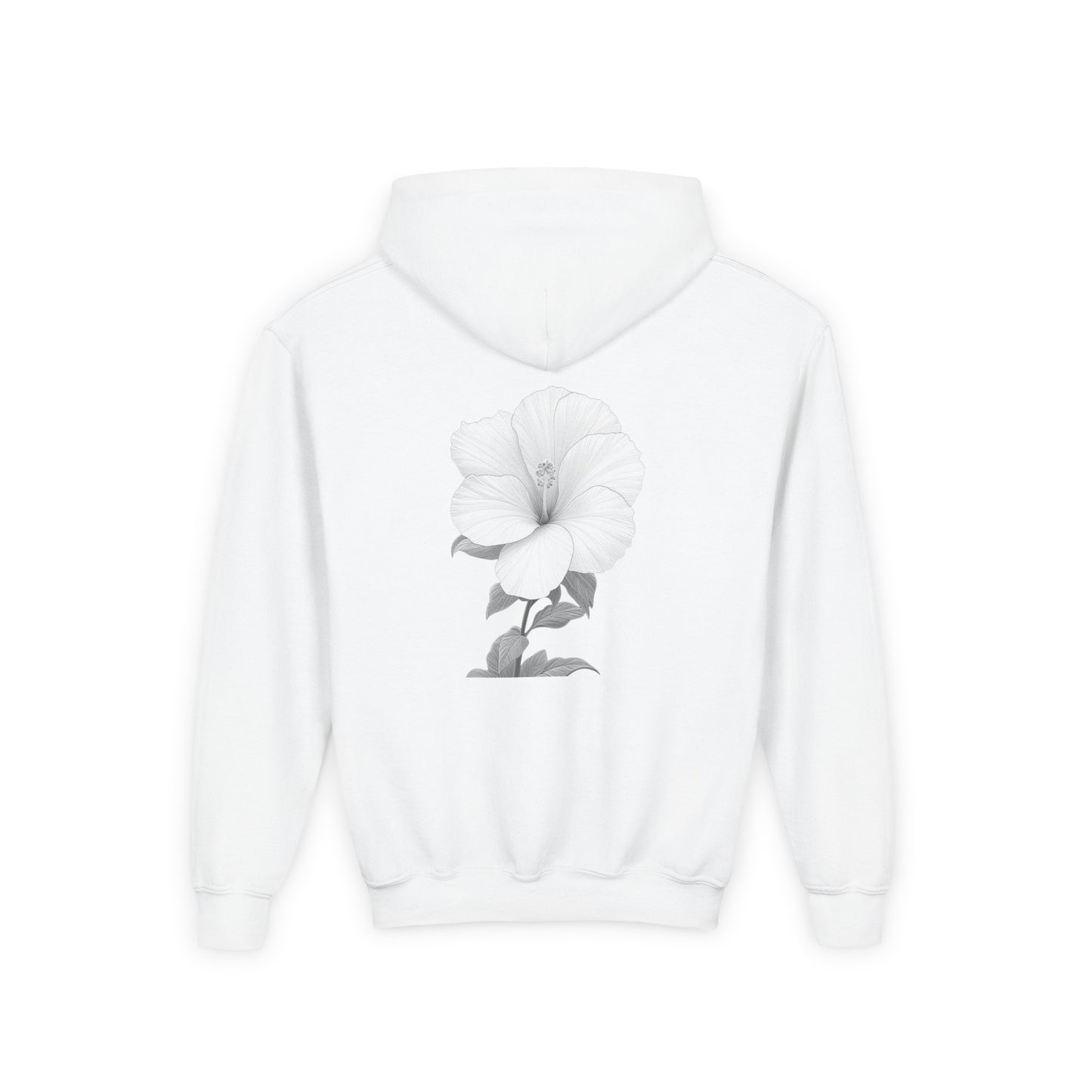 Bloom Youth Hoodie Sweatshirt Black Text - Be Yourself and Bloom!