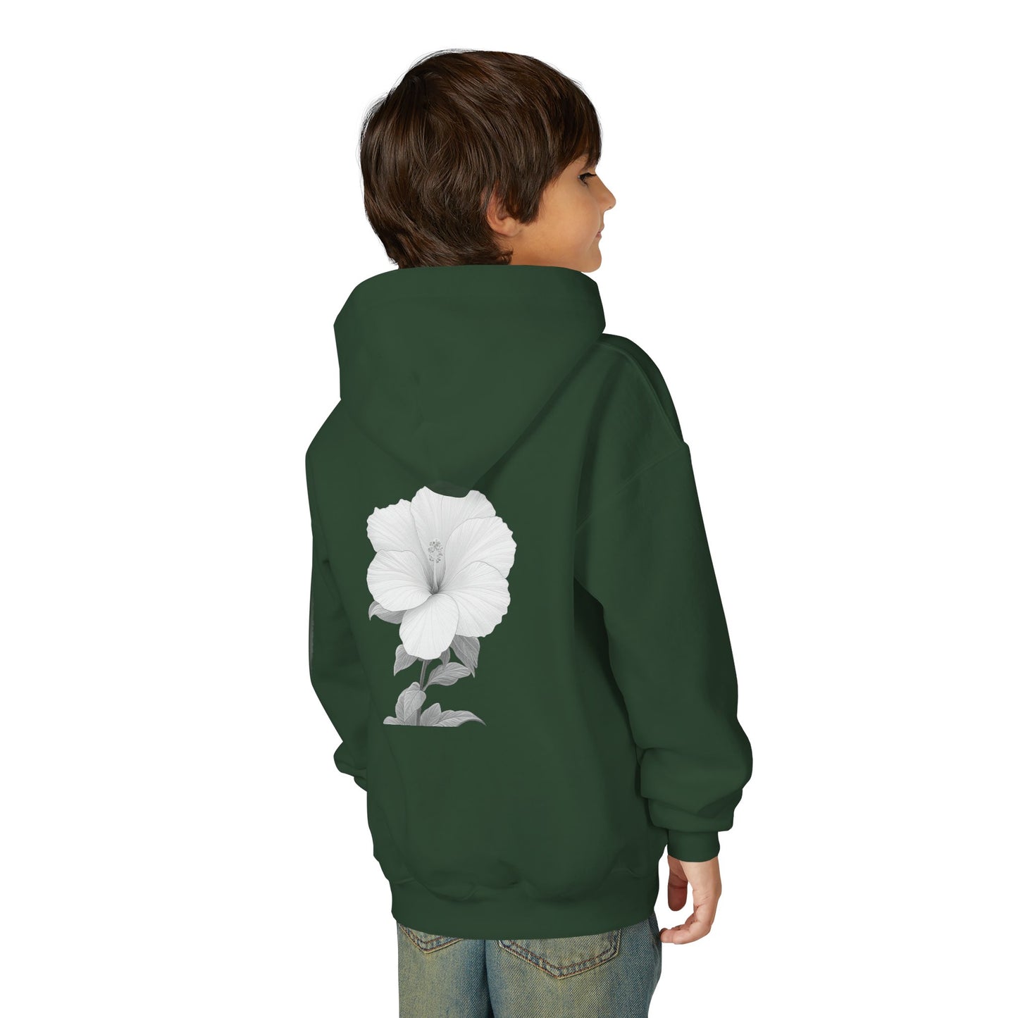 Bloom Youth Hoodie Sweatshirt White Text - Be Yourself and Bloom!