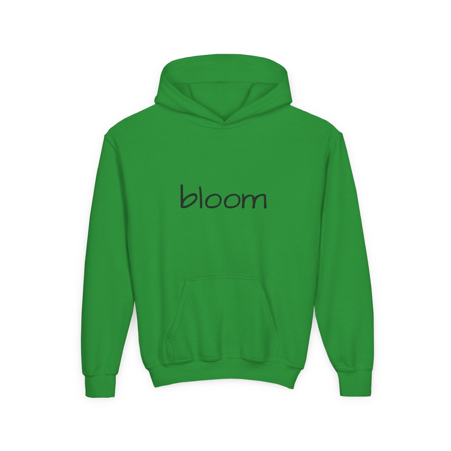 Bloom Youth Hoodie Sweatshirt Black Text - Be Yourself and Bloom!