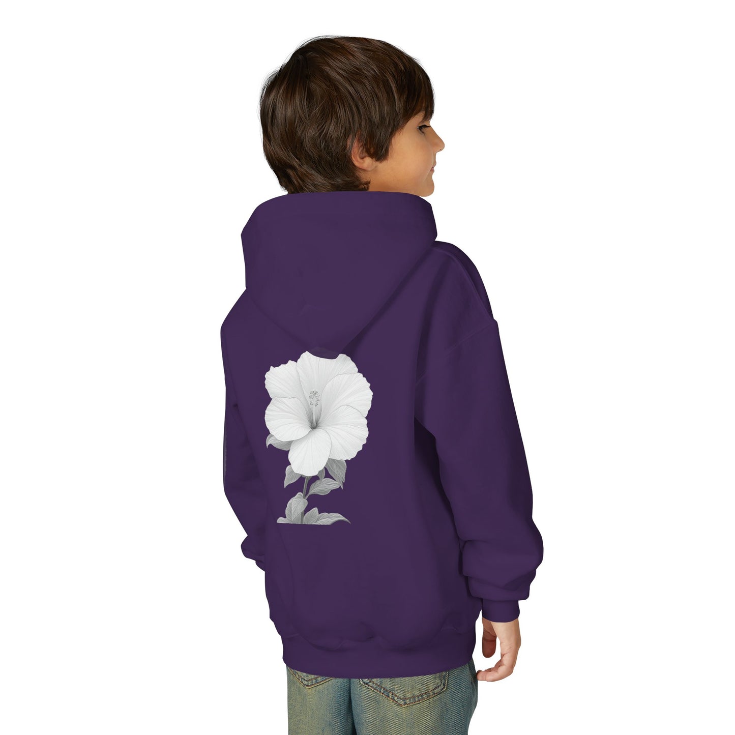 Bloom Youth Hoodie Sweatshirt White Text - Be Yourself and Bloom!