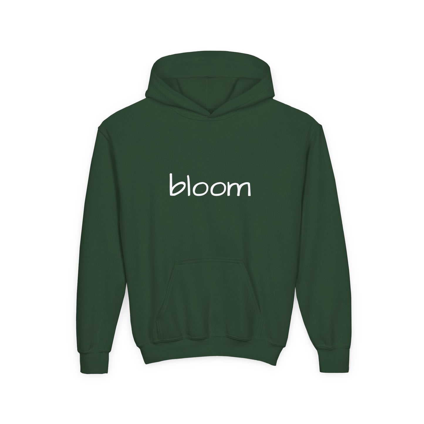 Bloom Youth Hoodie Sweatshirt White Text - Be Yourself and Bloom!