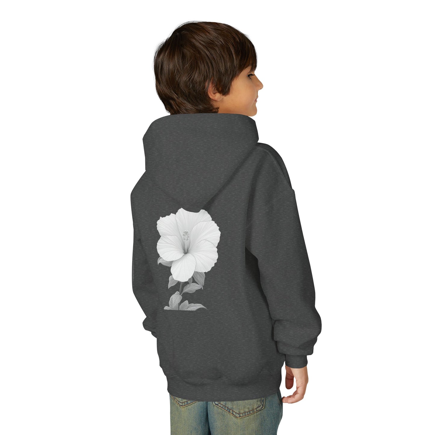 Bloom Youth Hoodie Sweatshirt White Text - Be Yourself and Bloom!