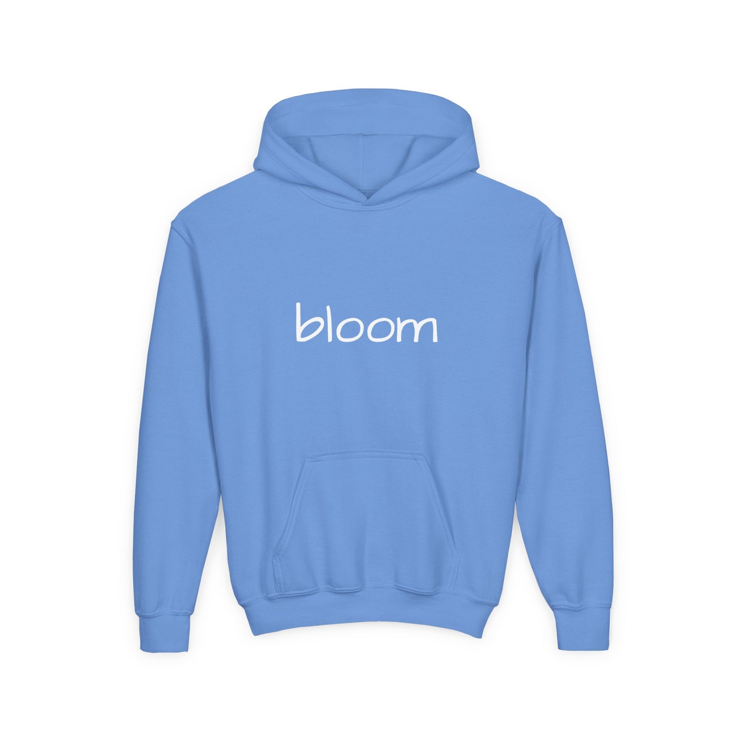 Bloom Youth Hoodie Sweatshirt White Text - Be Yourself and Bloom!