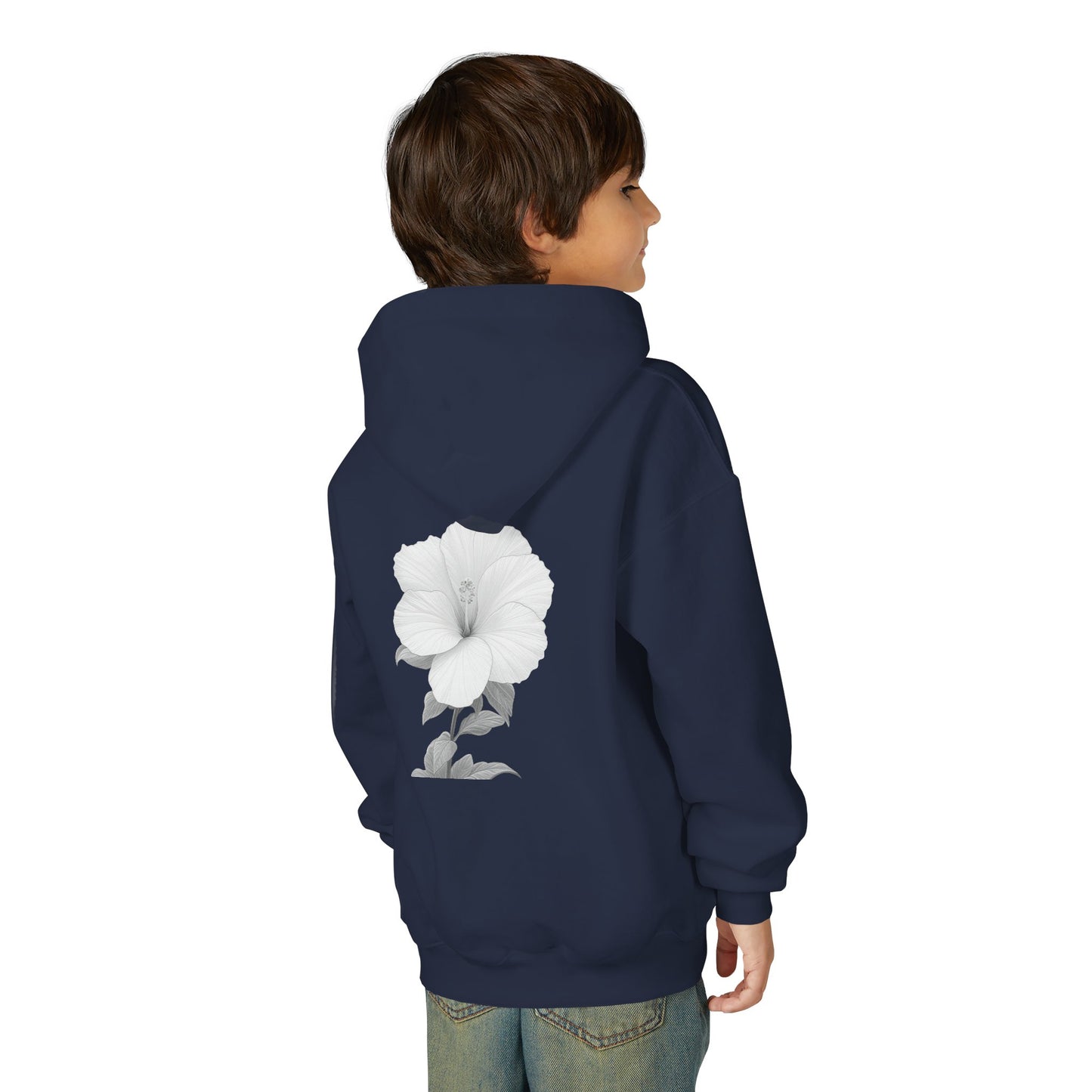 Bloom Youth Hoodie Sweatshirt White Text - Be Yourself and Bloom!