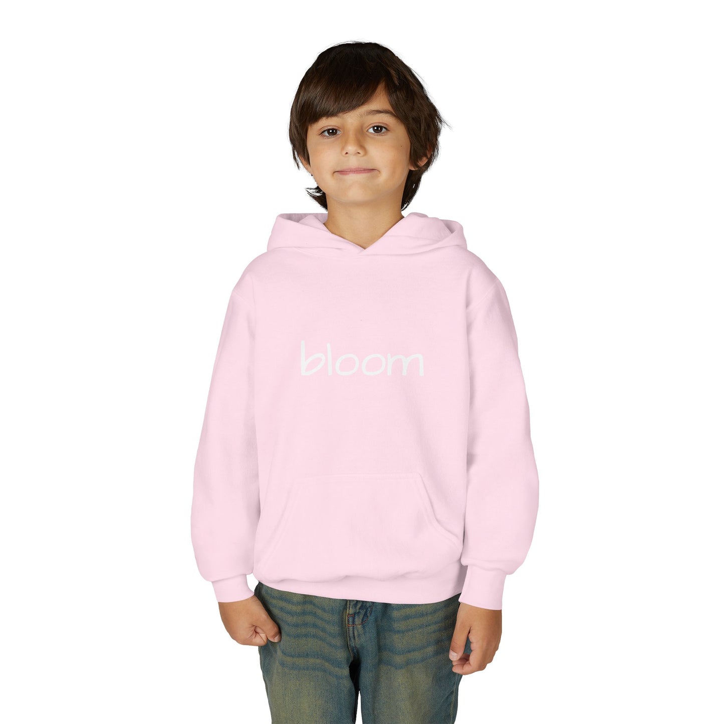 Bloom Youth Hoodie Sweatshirt White Text - Be Yourself and Bloom!