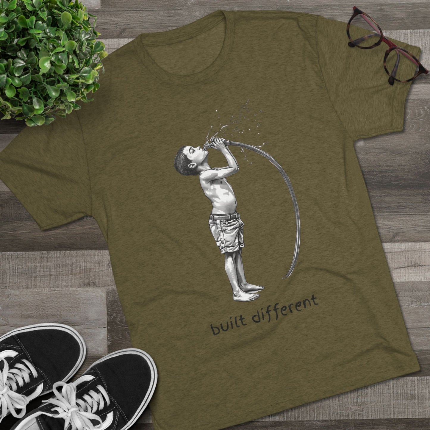 Children of the 80's and 90's: Built Different Unisex Tri-Blend Tee