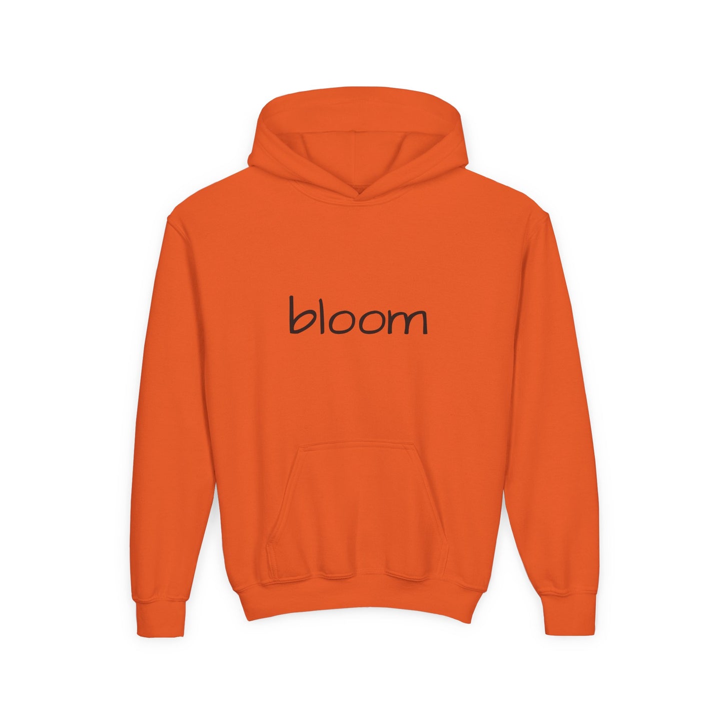 Bloom Youth Hoodie Sweatshirt Black Text - Be Yourself and Bloom!