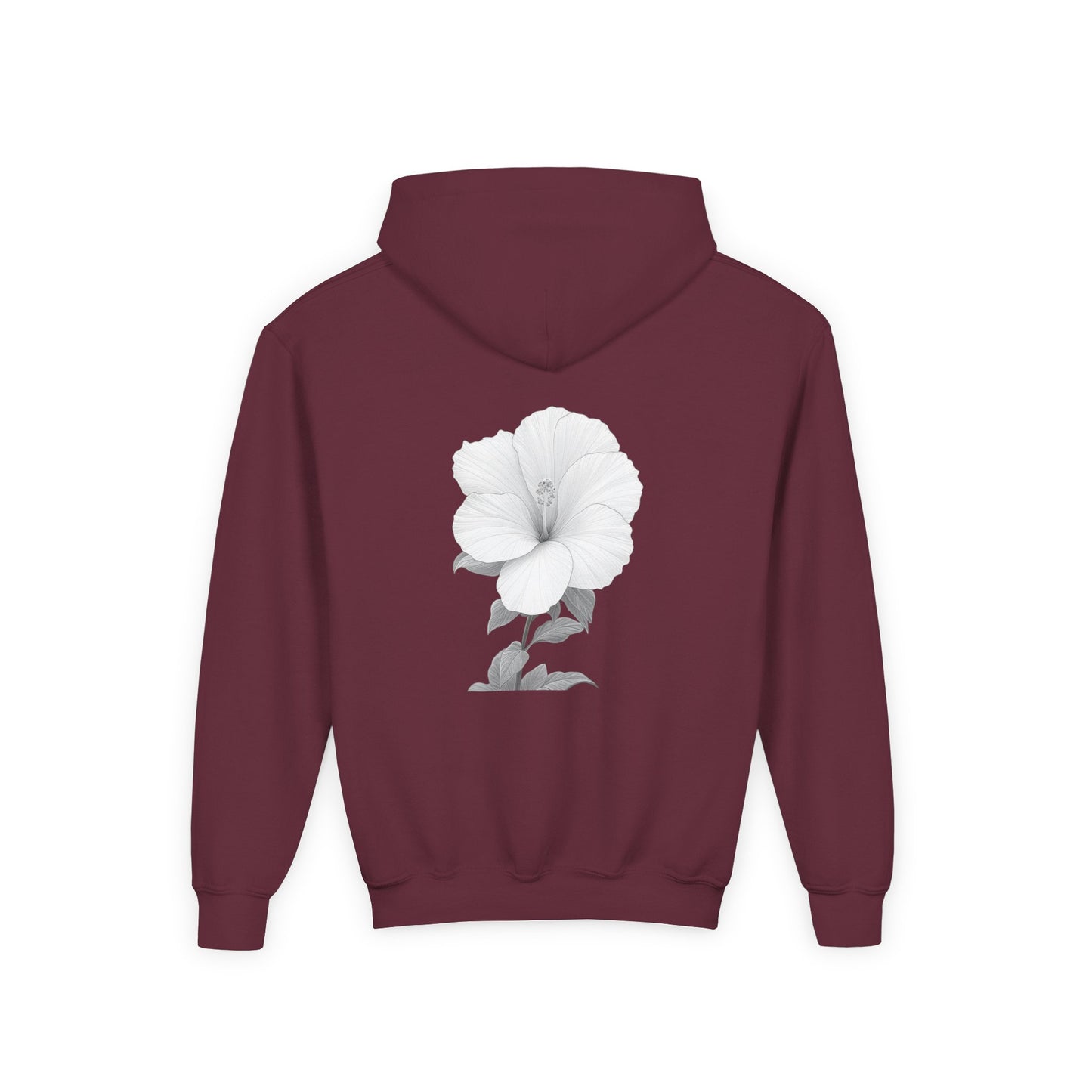 Bloom Youth Hoodie Sweatshirt White Text - Be Yourself and Bloom!