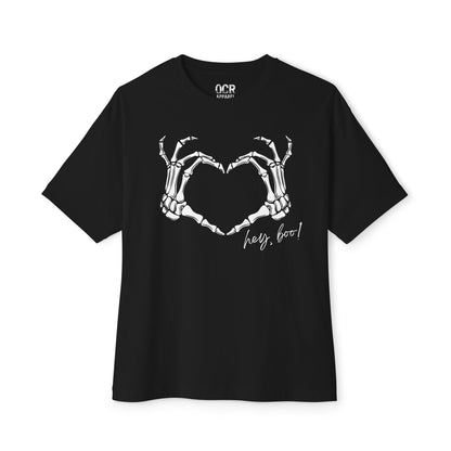 "Hey Boo!" Skelly Hands Halloween Tee