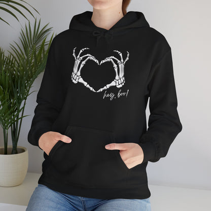 Hey, Boo! Skelly Heart Hands Hoodie