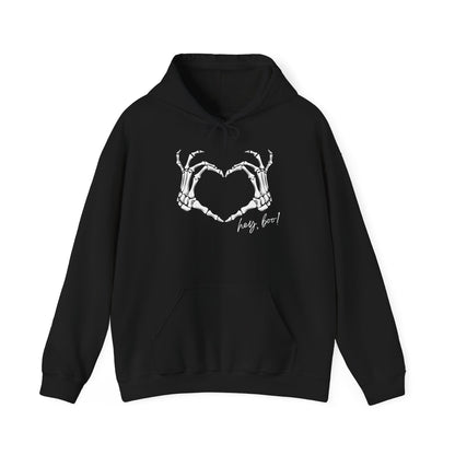 Hey, Boo! Skelly Heart Hands Hoodie