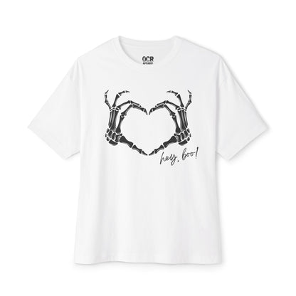 "Hey Boo!" Skelly Hands Halloween Tee